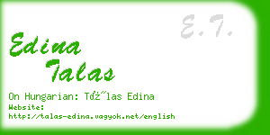 edina talas business card